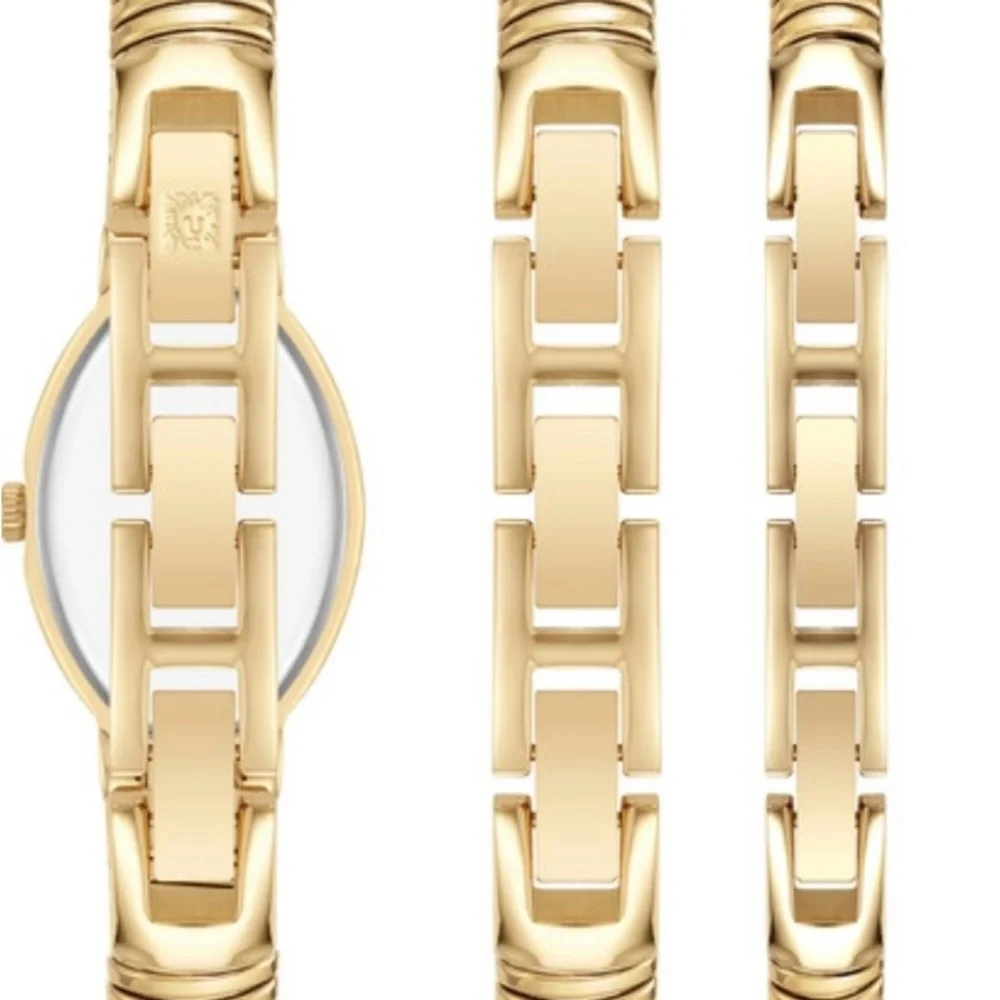 Anne Klein Green Malachite Watch & Bracelet Set NWT